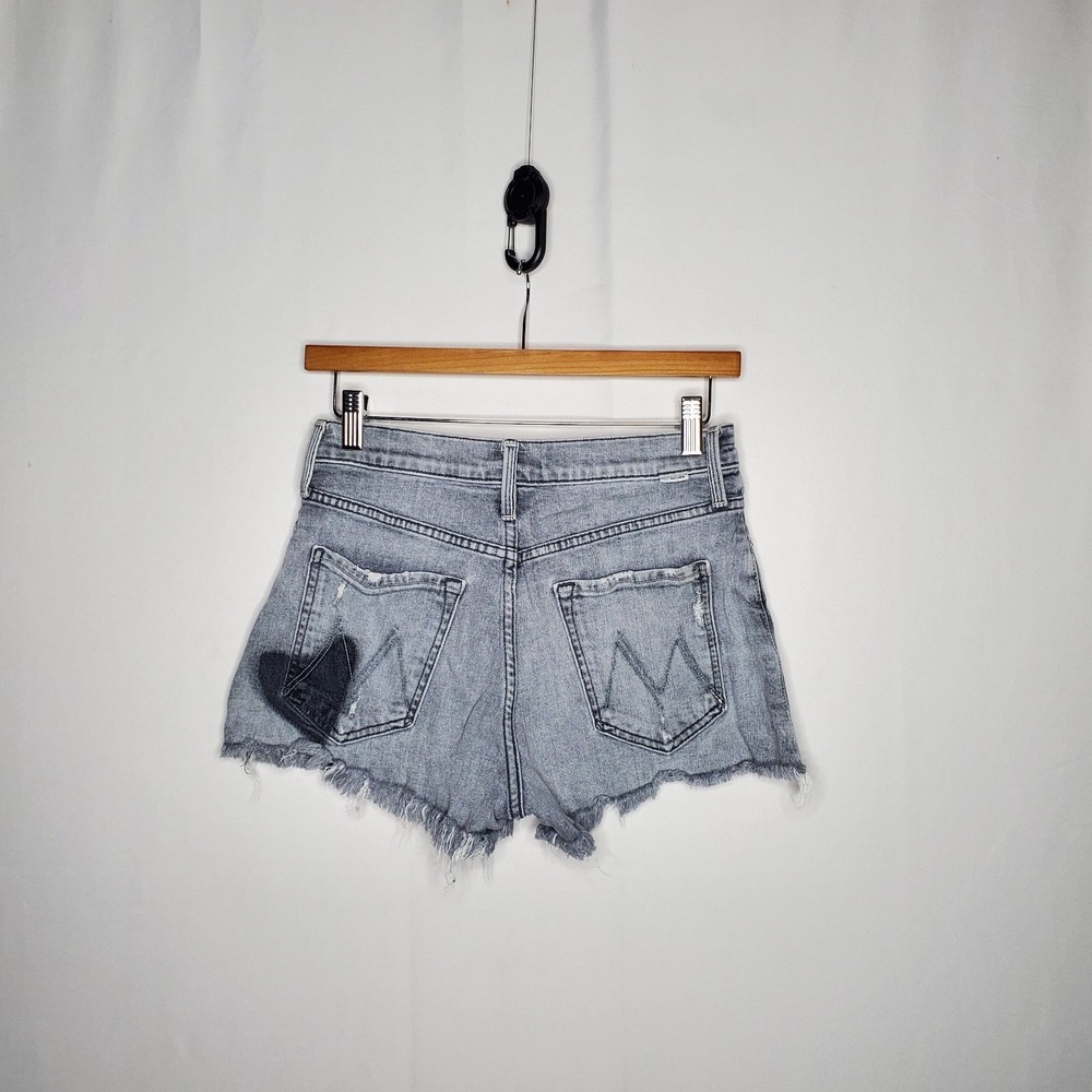 Mother Denim Jean Shorts Women 26 Button Fly Distressed Tomcat Kick Fray